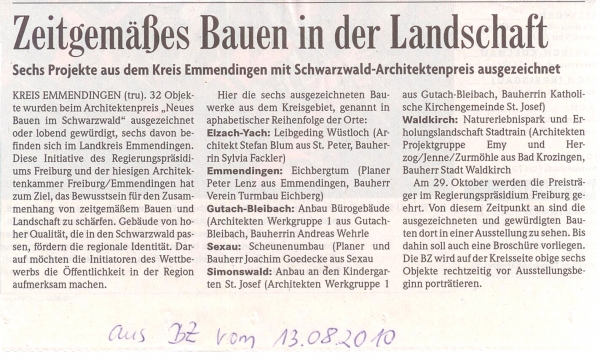 Artikel BZ 13.08.2010